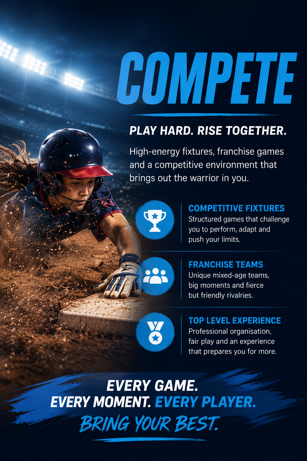 COMPETE — Play hard. Rise together.